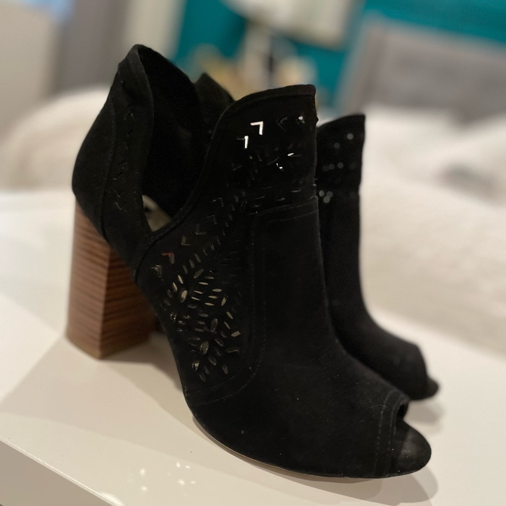 Black Fergalicious Booties. Size 9 1/2